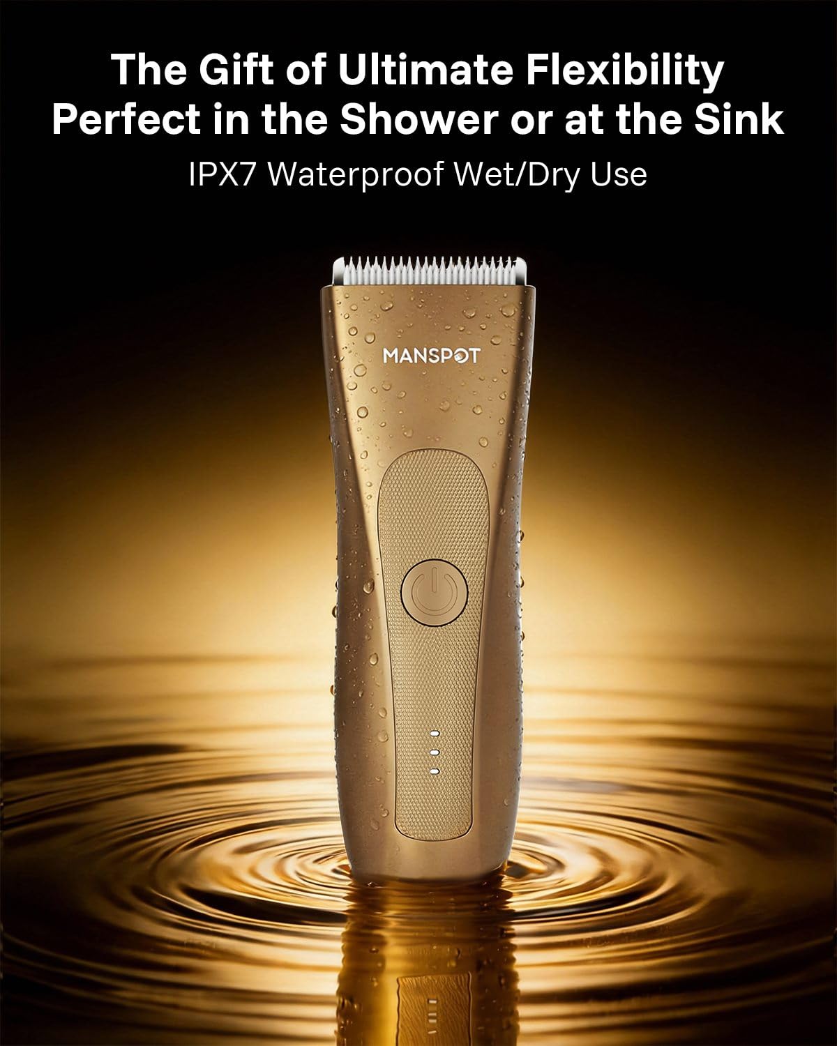 MANSPOT trimmer side view showing ceramic blades