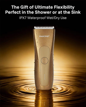MANSPOT trimmer side view showing ceramic blades