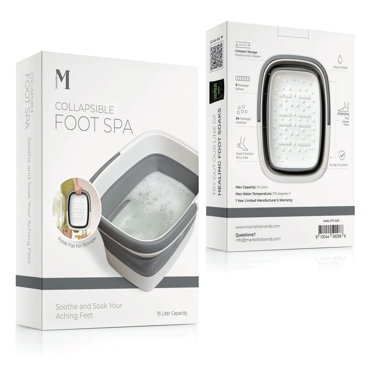 Mantello Foot Bath in a stylish home spa setting