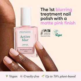 Manucurist Active Blur Nail Polish bottle with soft-focus matte finish