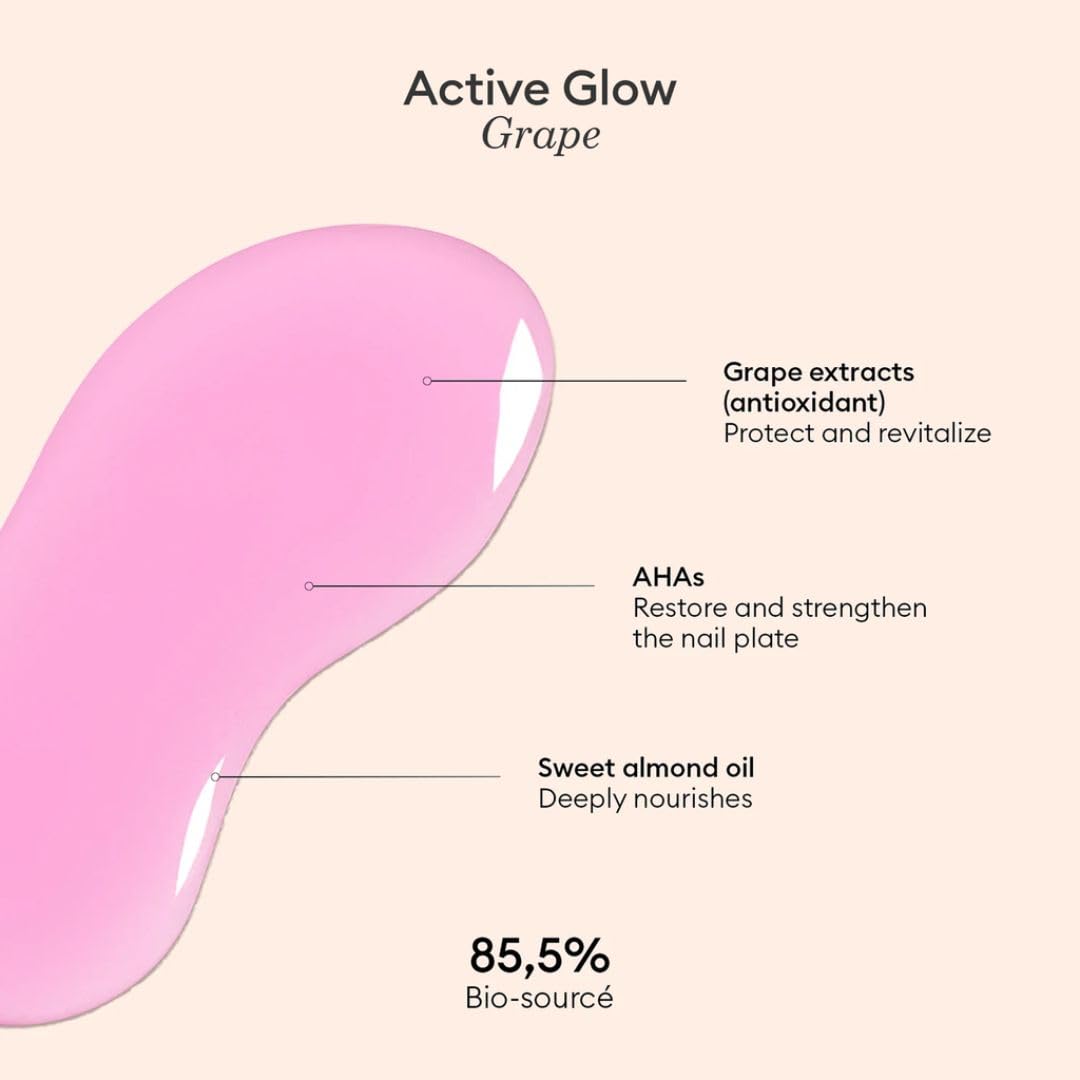 Manucurist Active Glow Grape Nail Polish close-up of brush