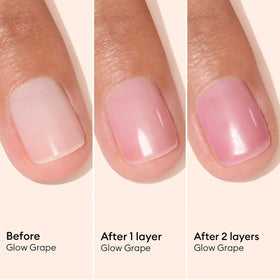 Manucurist Active Glow Grape Nail Polish on a vanity table