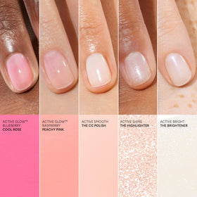 Manucurist Active Glow Raspberry Nail Concealer with nail care tools