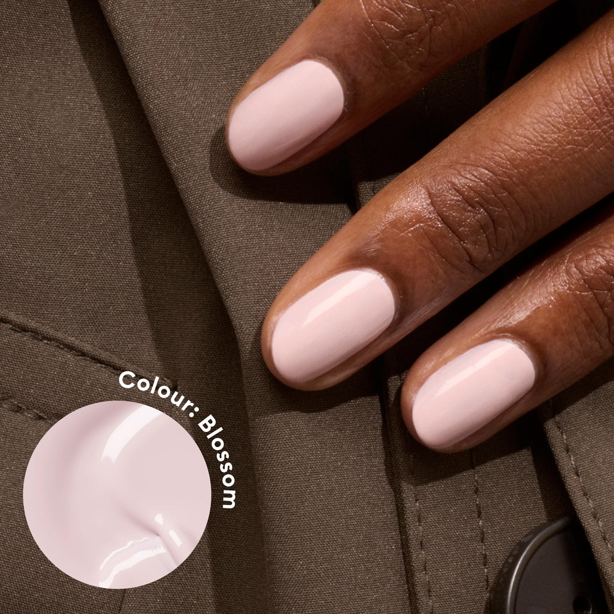 Manucurist Green Blossom Light Pink Nail Polish brush close-up