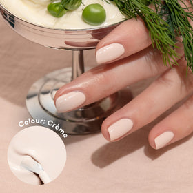 Manucurist Green Crème Off-White Nail Polish bottle with label