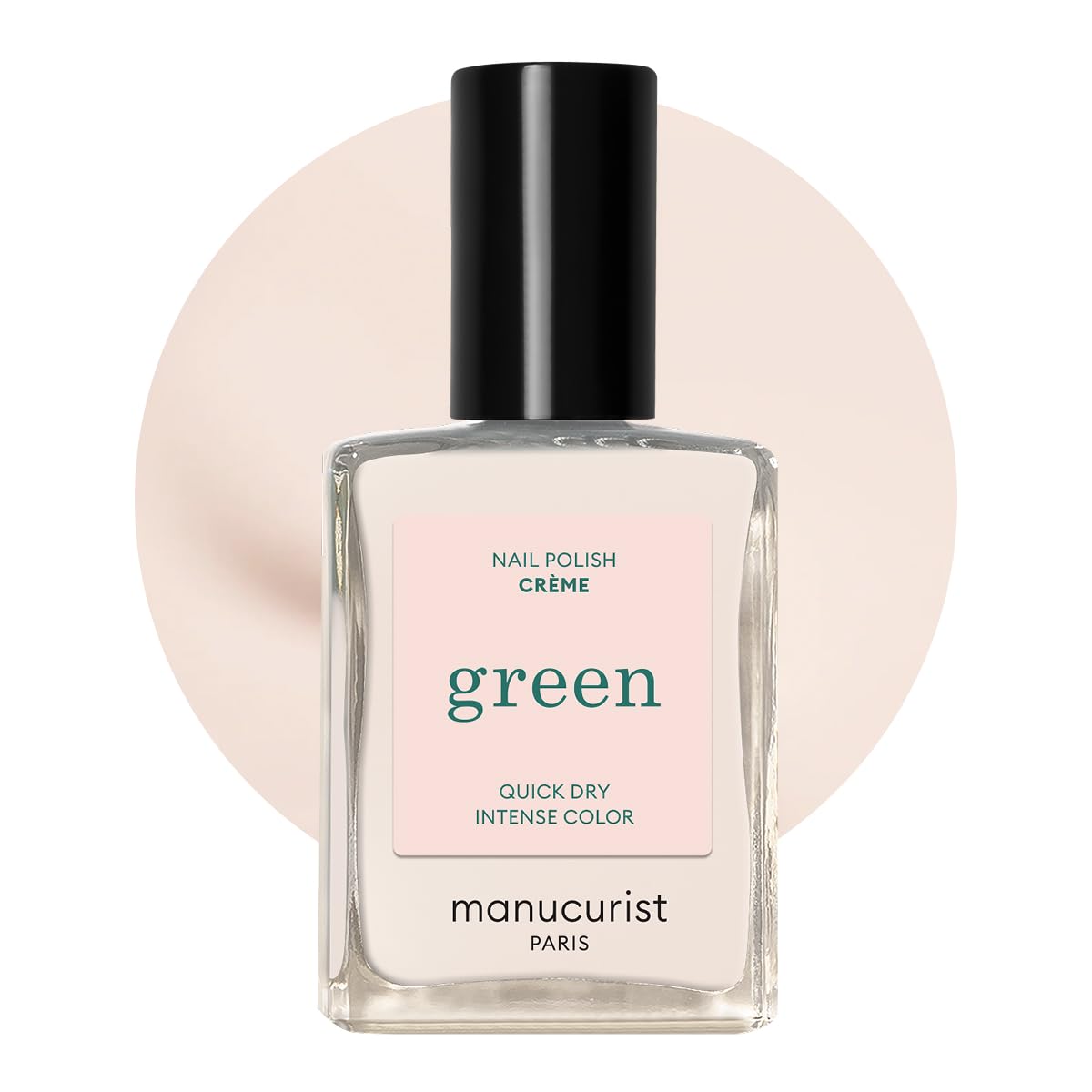 Manucurist Green Crème Off-White Nail Polish front view
