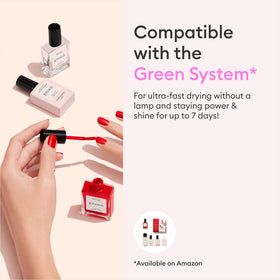 Manucurist Green Crème Off-White Nail Polish packaging display