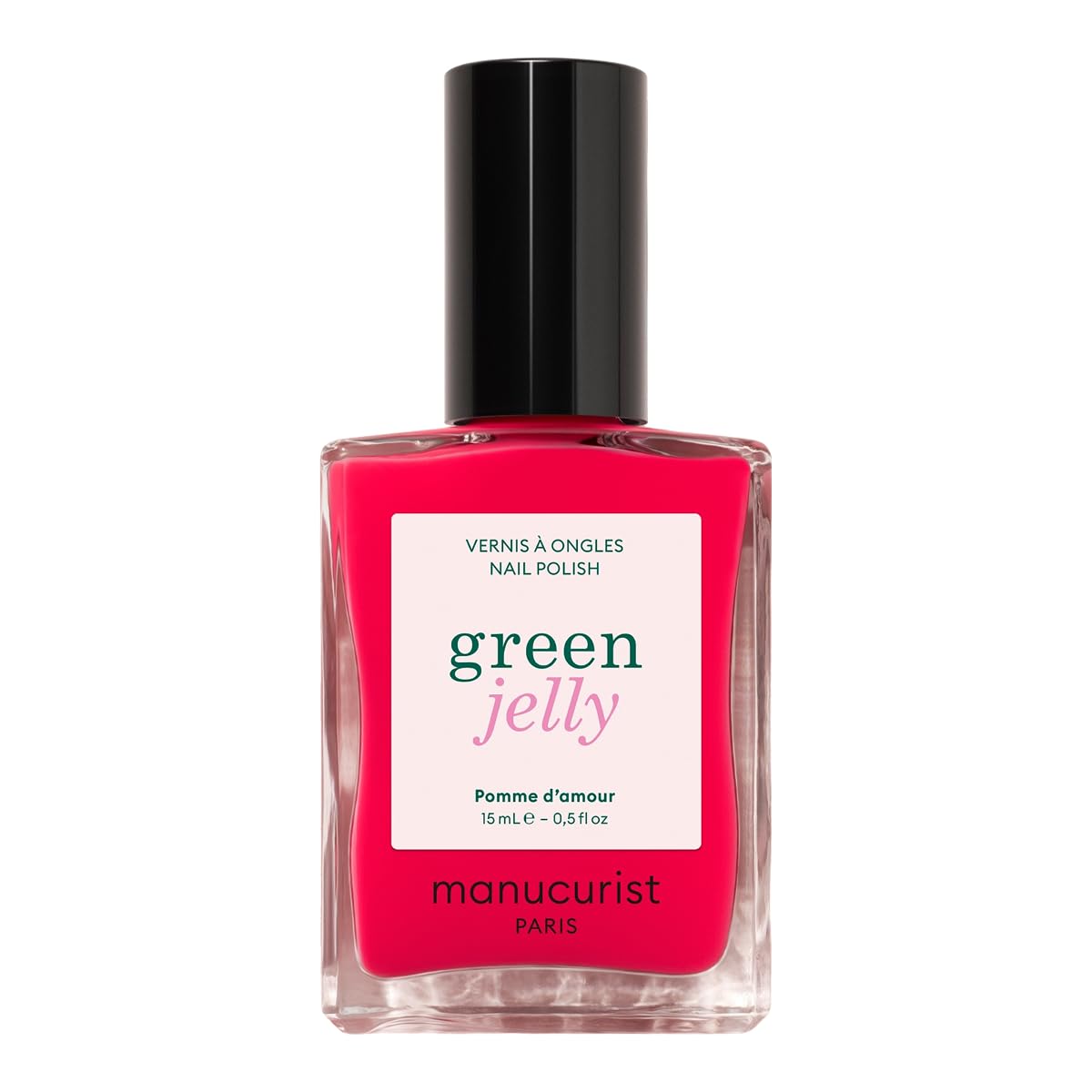 Manucurist Green Jelly Nail Polish Pomme d'Amour raspberry pink bottle front view