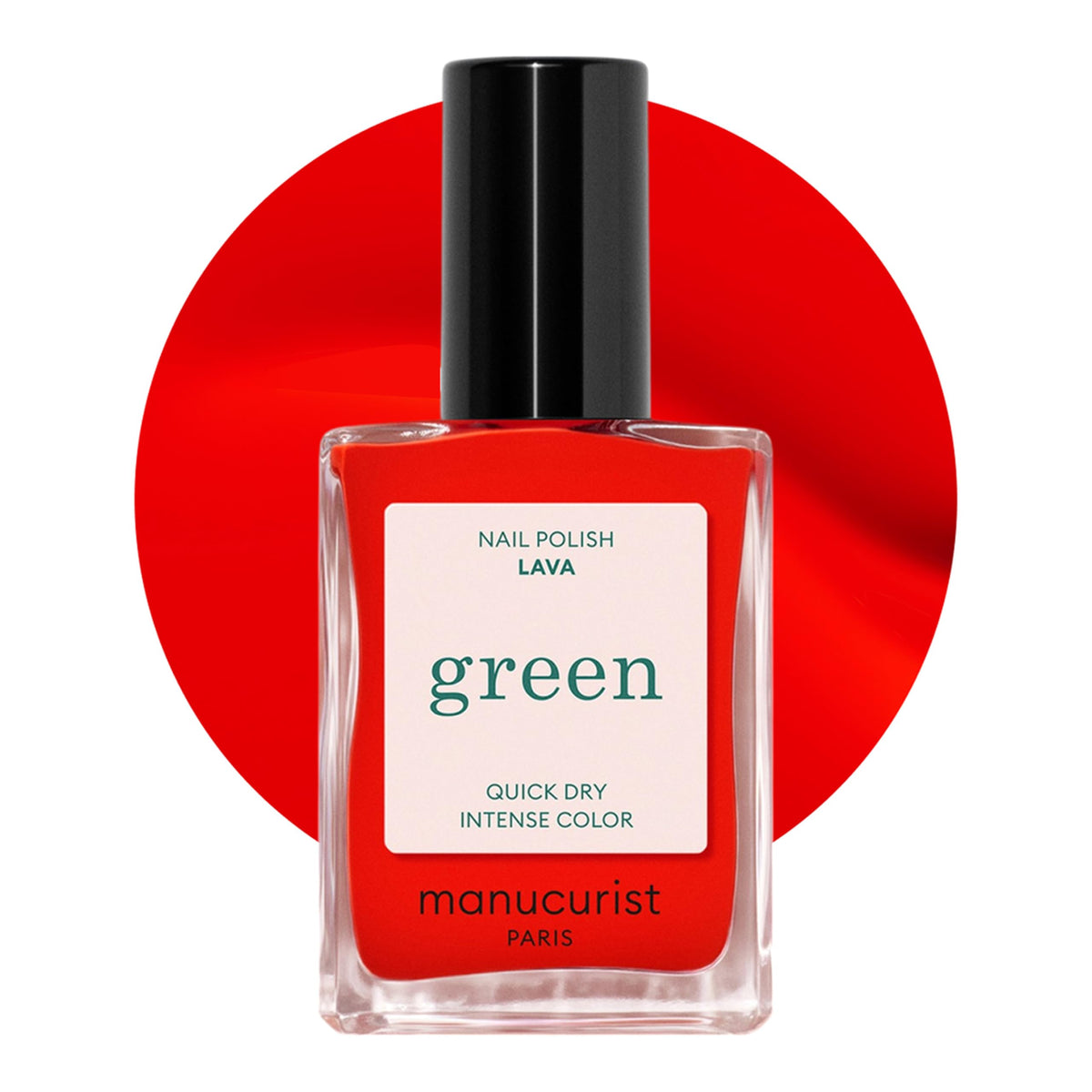 Manucurist Green Lava Nail Polish bottle front view
