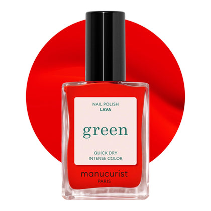 Manucurist Green Lava Nail Polish bottle front view
