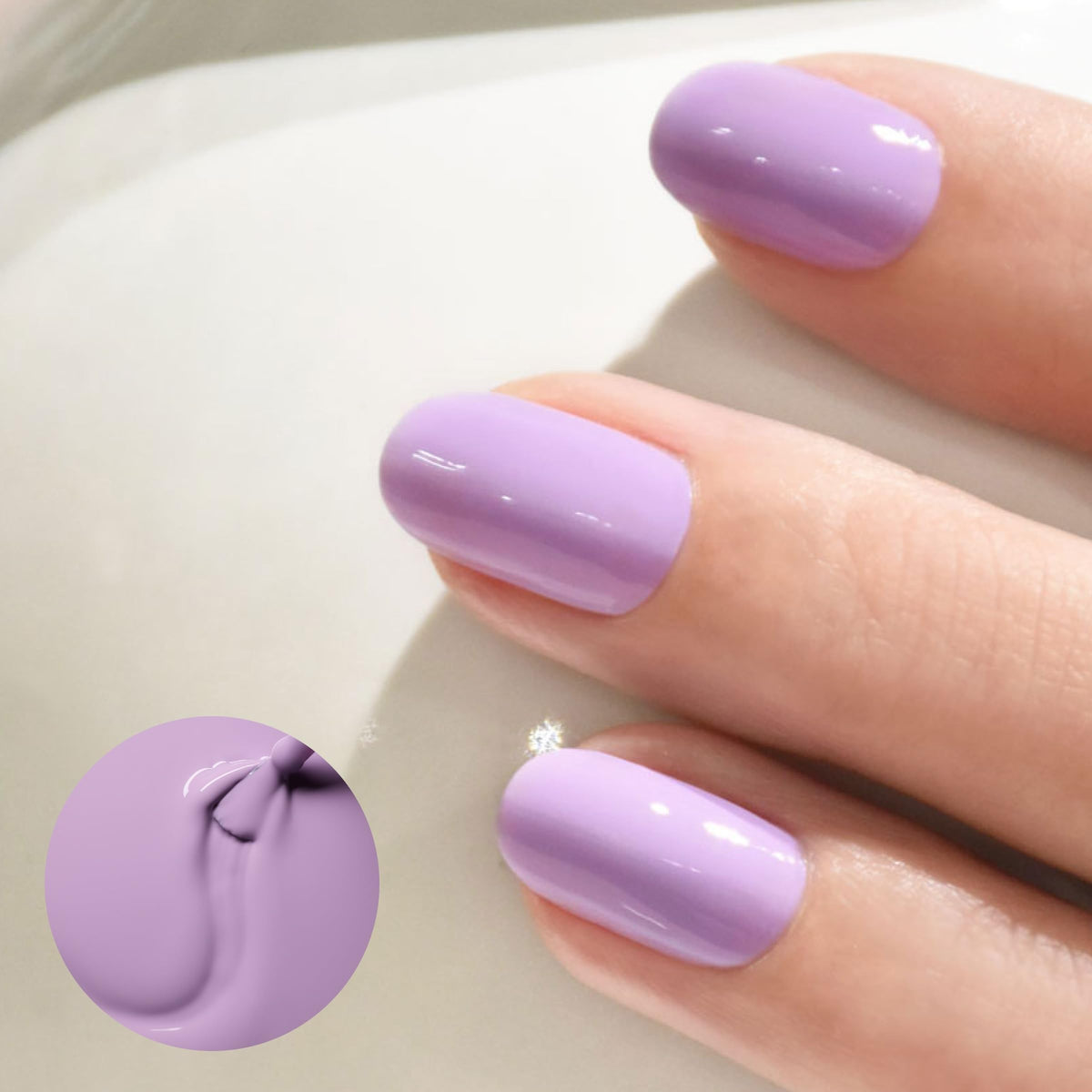 Manucurist Green Lisa Lilas Nail Polish bottle with label