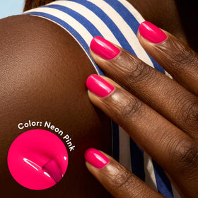 Manucurist Green Neon Pink Nail Polish bottle with brush