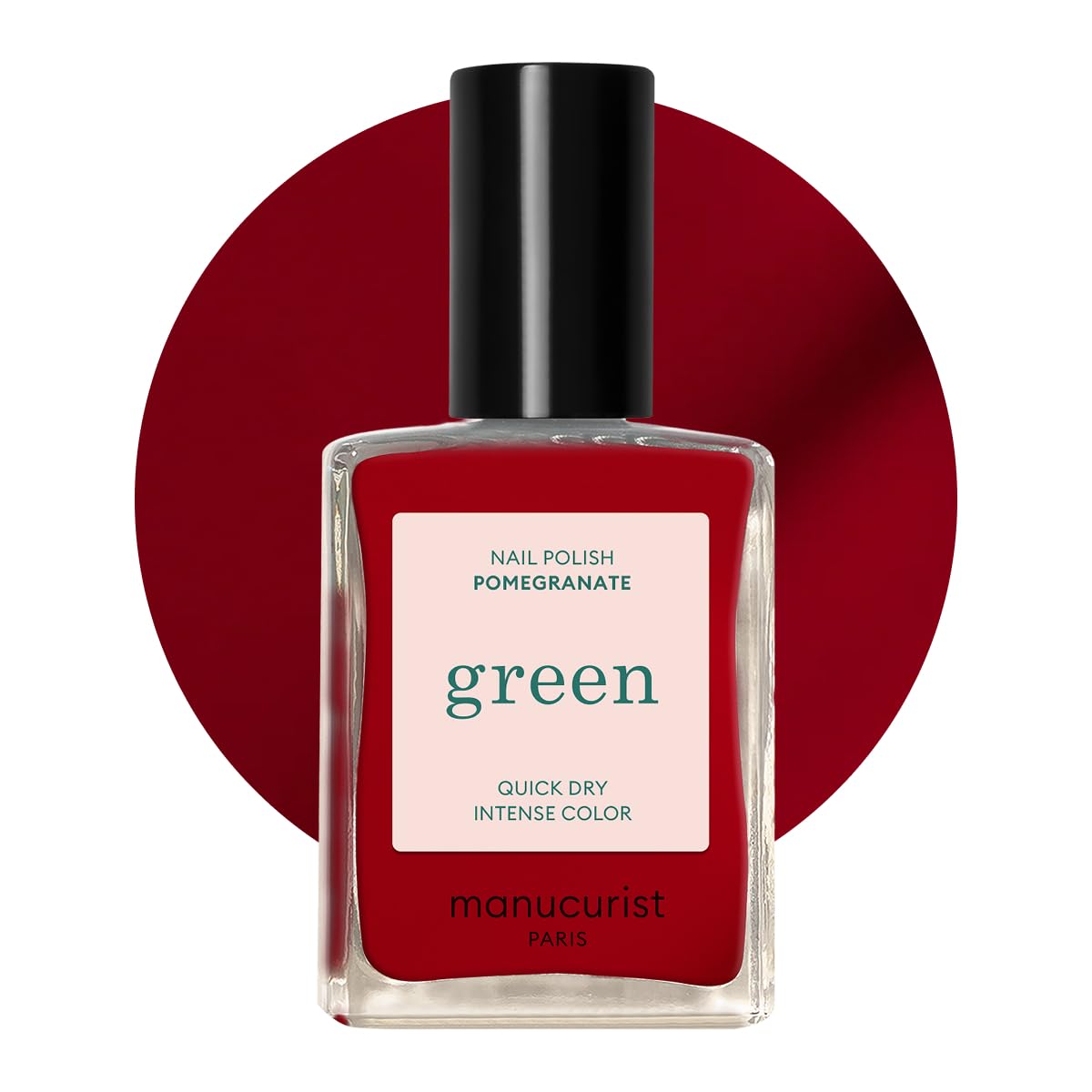 Manucurist Green Pomegranate Raspberry Red Nail Polish front view