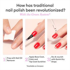 Manucurist Green Pop Electric Pink Nail Polish in use