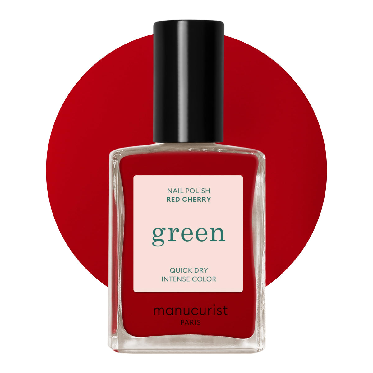 Manucurist Green Red Cherry Nail Polish front view