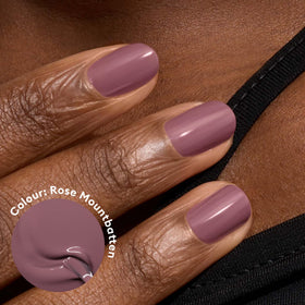 Manucurist Green Rose Mountbatten Taupe Pink Nail Polish bottle side view