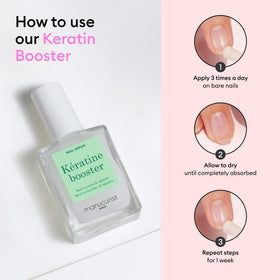 Manucurist Keratine support Nail Strengthener application on nails