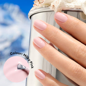 Manucurist Milky Pink Nail Polish brush close-up