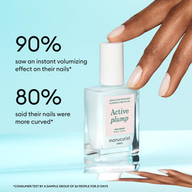 Manucurist Nail Polish Active Plump Aqua Glazed 15ml application on nails