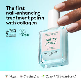 Manucurist Nail Polish Active Plump Aqua Glazed 15ml bottle side view