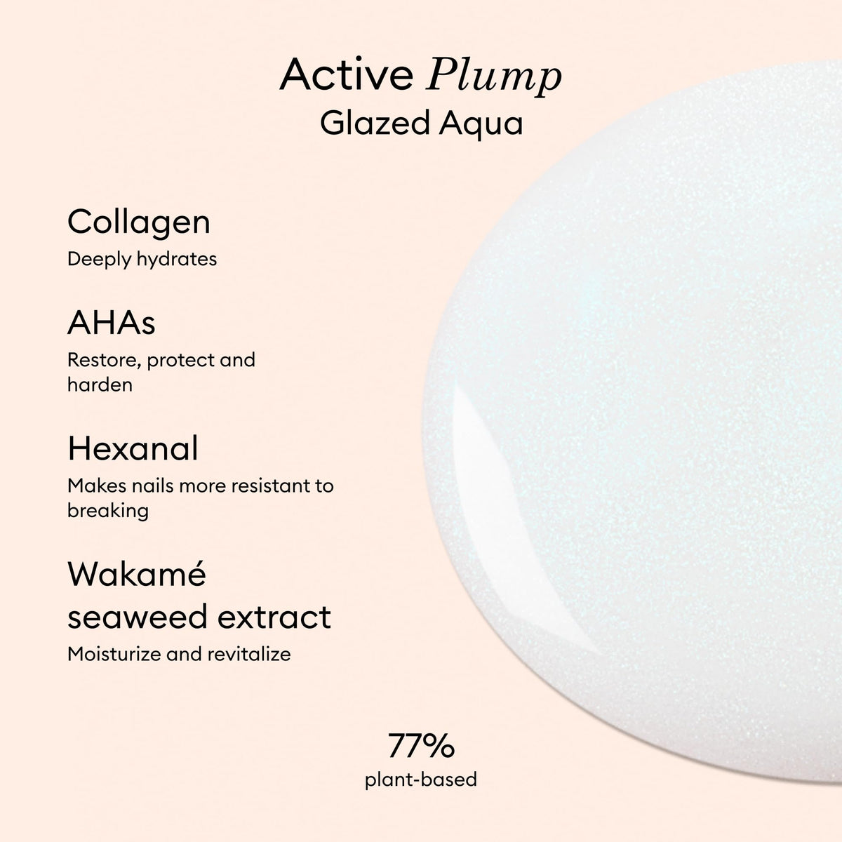 Manucurist Nail Polish Active Plump Aqua Glazed 15ml with brush