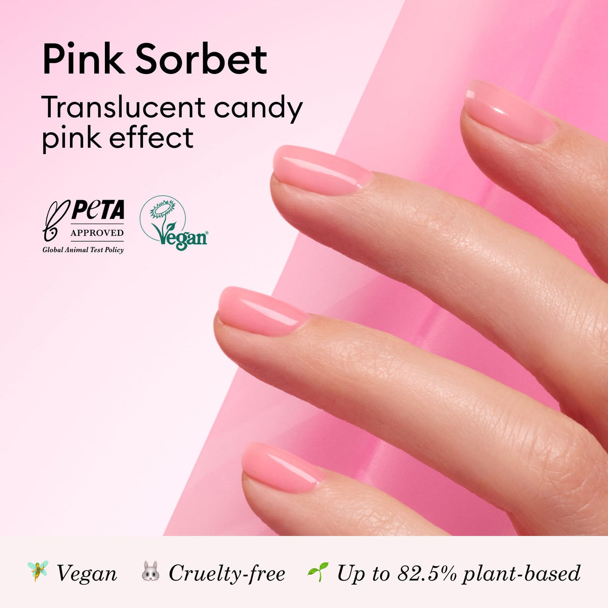Manucurist Pink Sorbet Green Jelly Nail Polish bottle side view