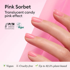 Manucurist Pink Sorbet Green Jelly Nail Polish bottle side view