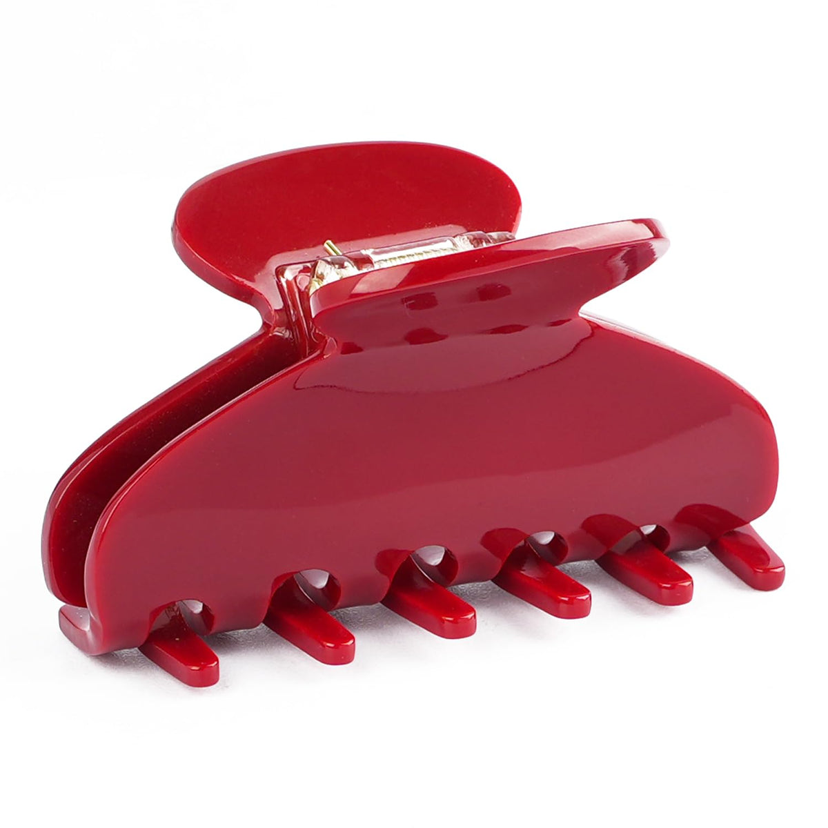 MAORULU Medium Acetate Hair Claw Clip Cherry Red front view