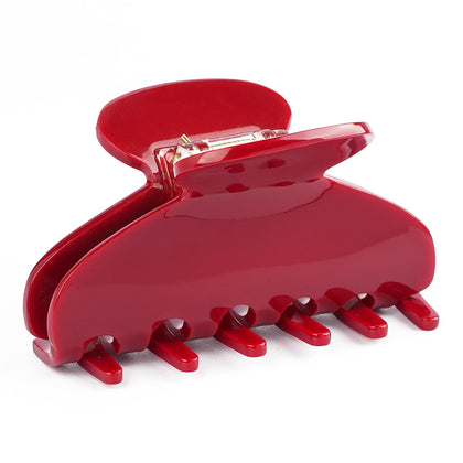 MAORULU Medium Acetate Hair Claw Clip Cherry Red front view