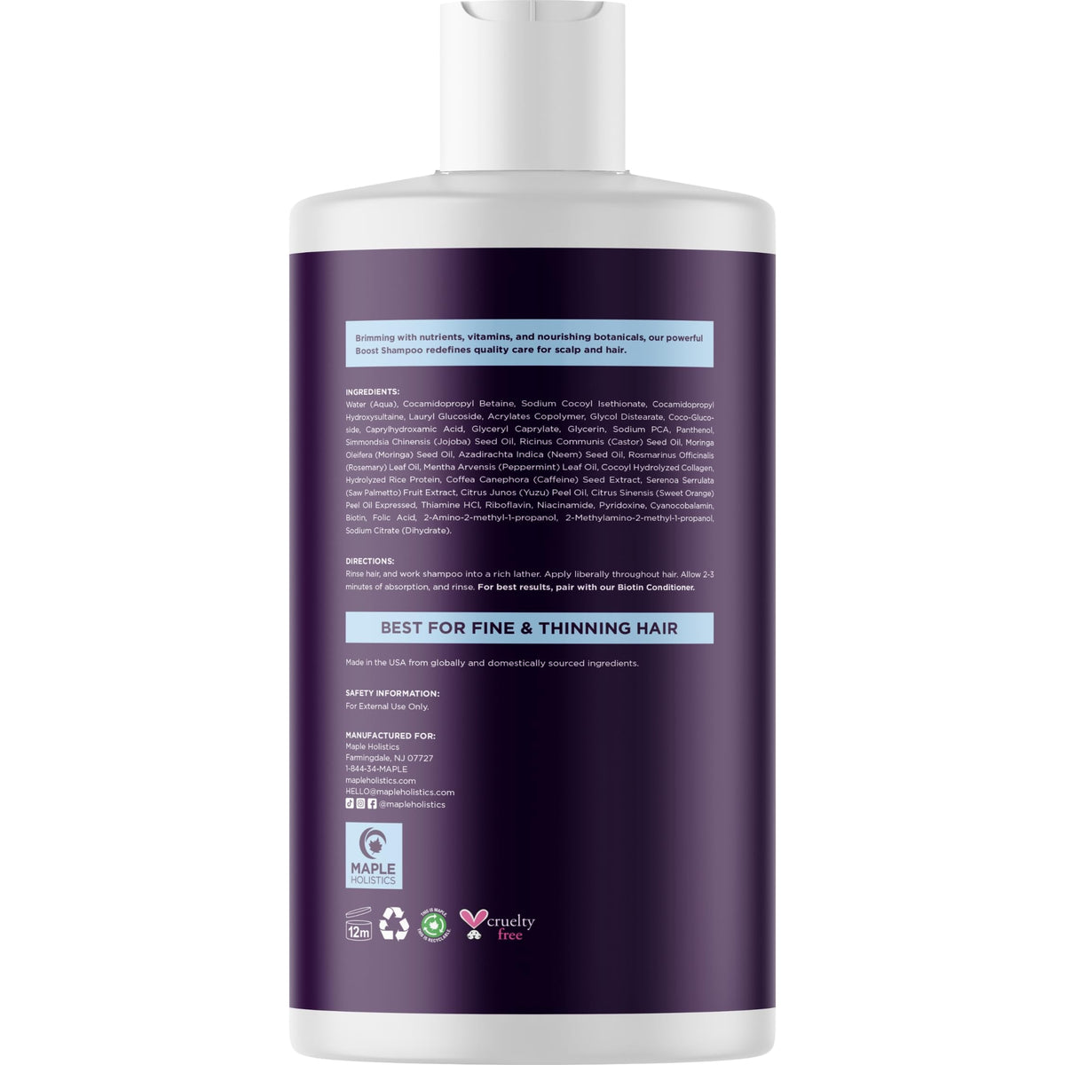 Maple Holistics Advanced Biotin Shampoo texture close-up