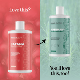 Maple Holistics Biotin & Batana Oil Shampoo in use
