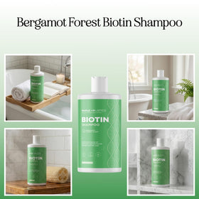 Maple Holistics Biotin Shampoo bottle with natural oils