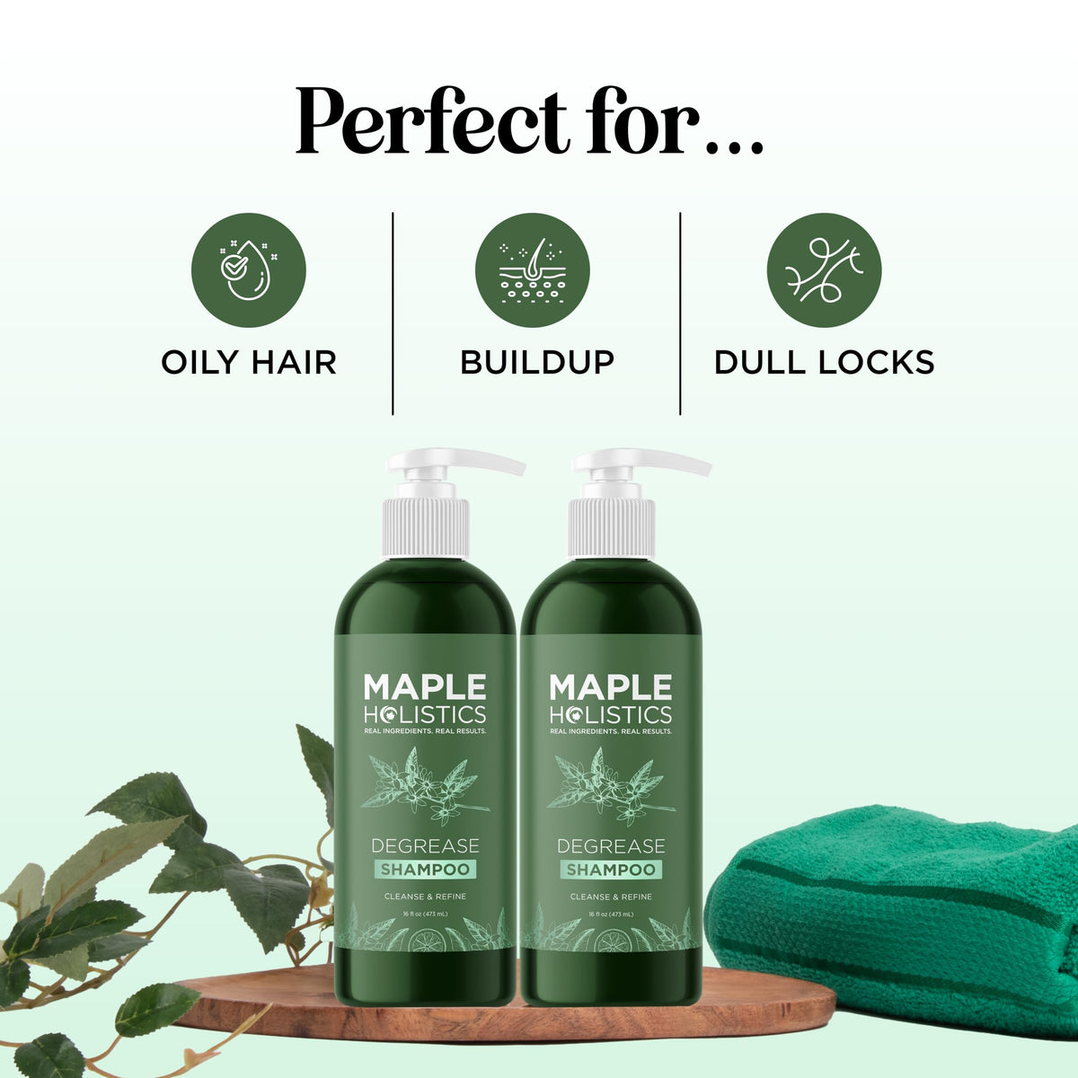Maple Holistics Clarifying Shampoo 2 Pack side view