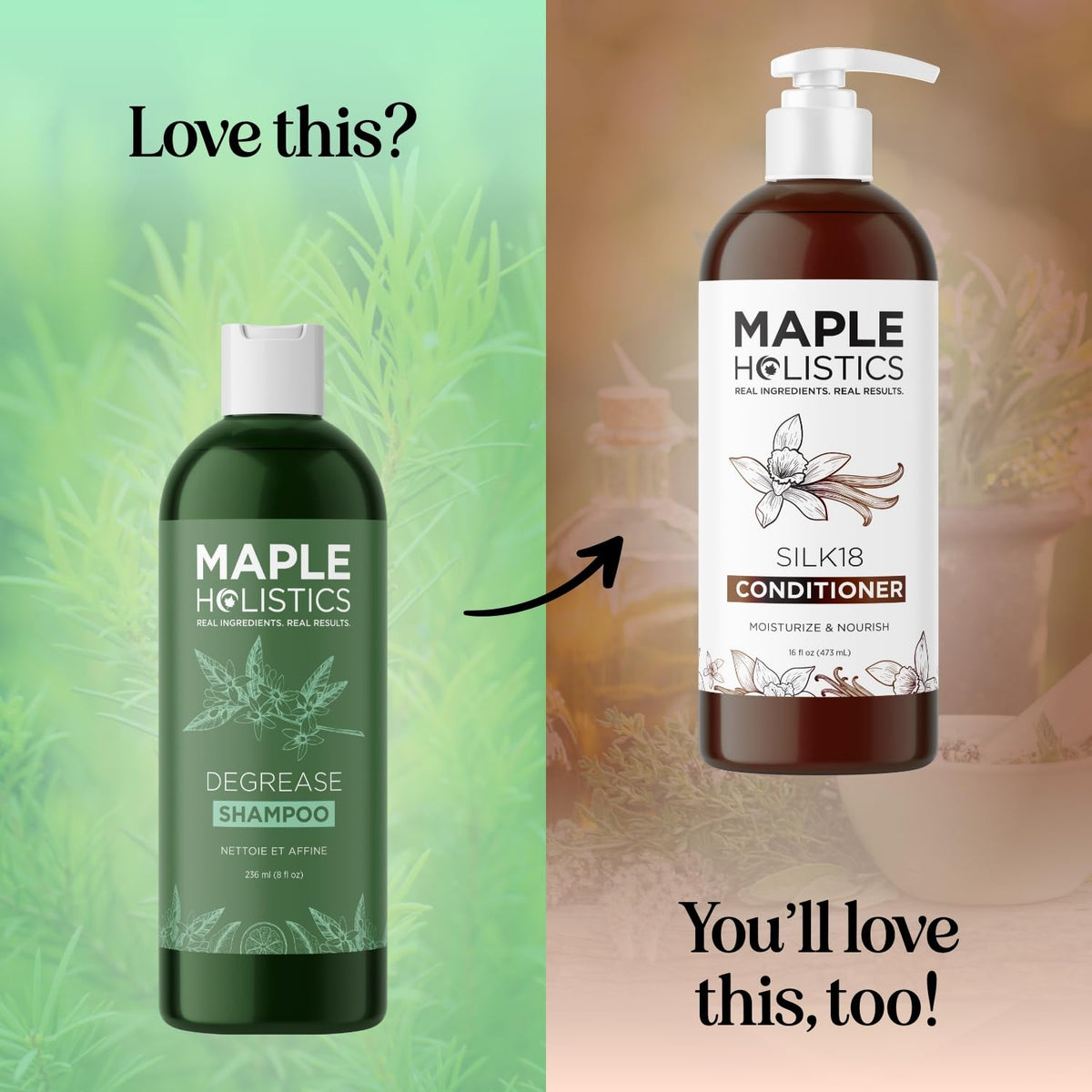 Maple Holistics Clarifying Shampoo 8 Oz with fresh lemons