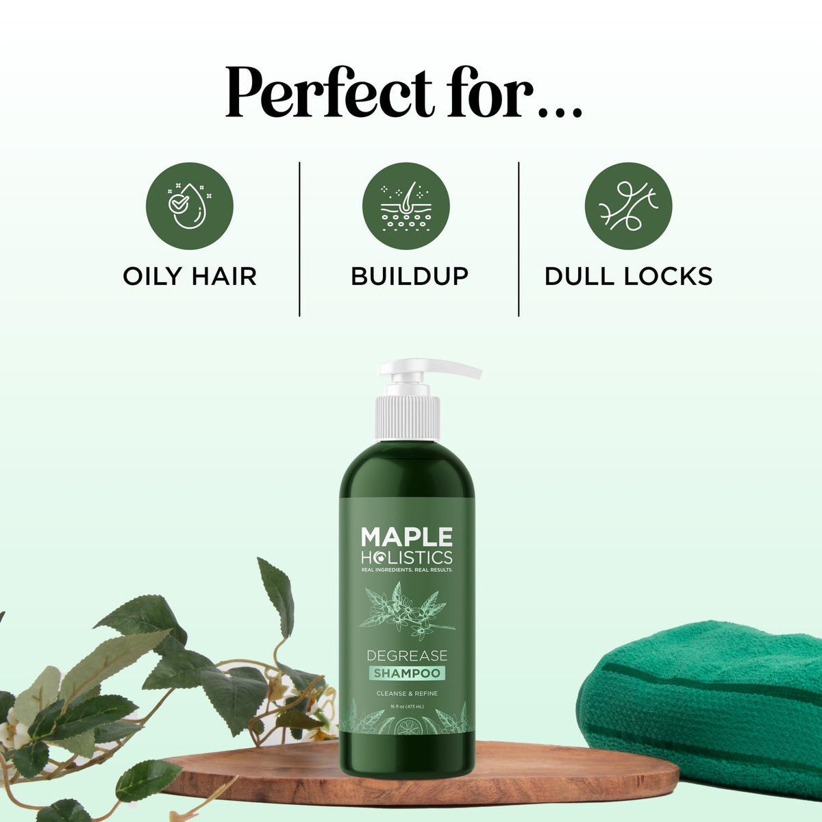 Maple Holistics Clarifying Shampoo bottle side view
