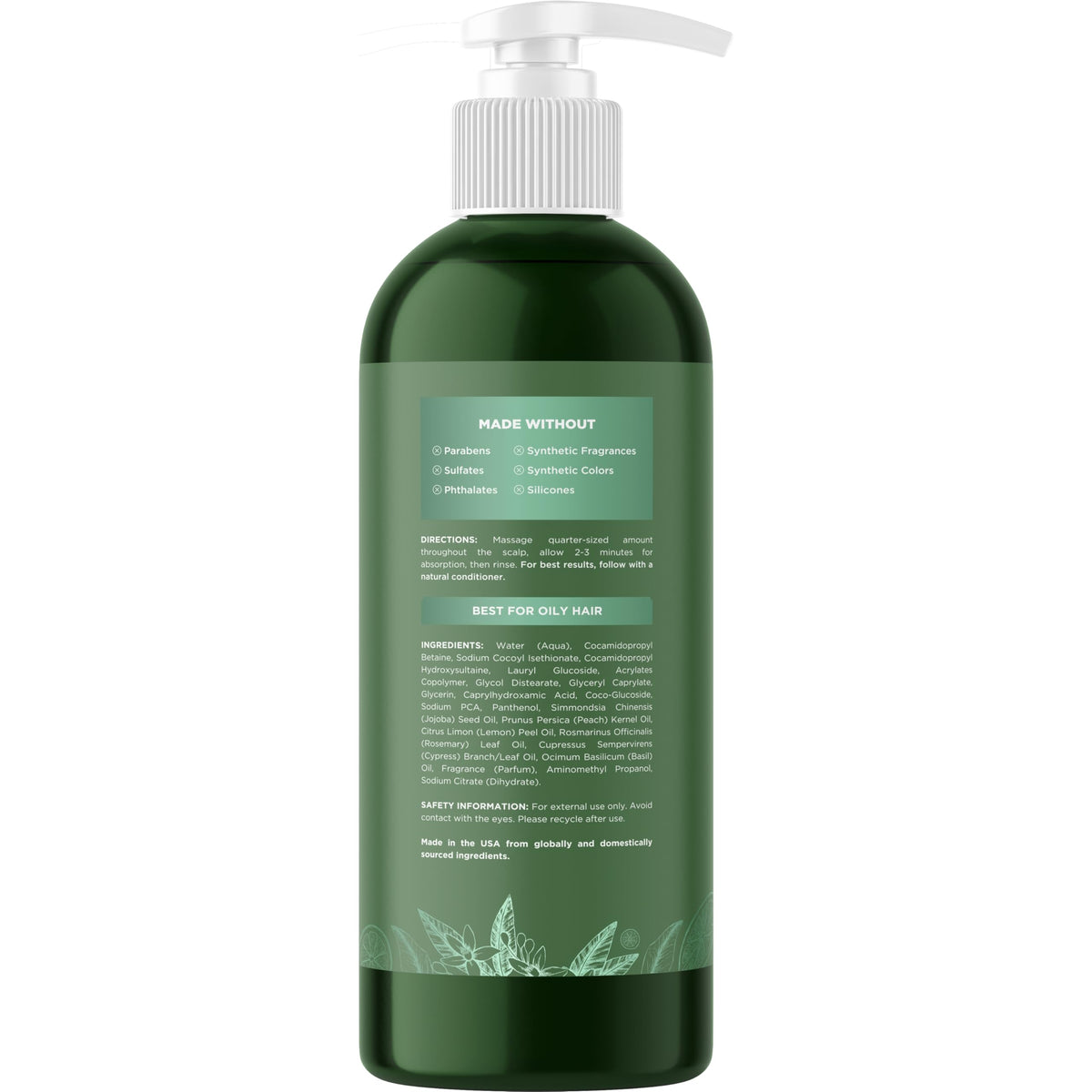 Maple Holistics Clarifying Shampoo in a bathroom setting