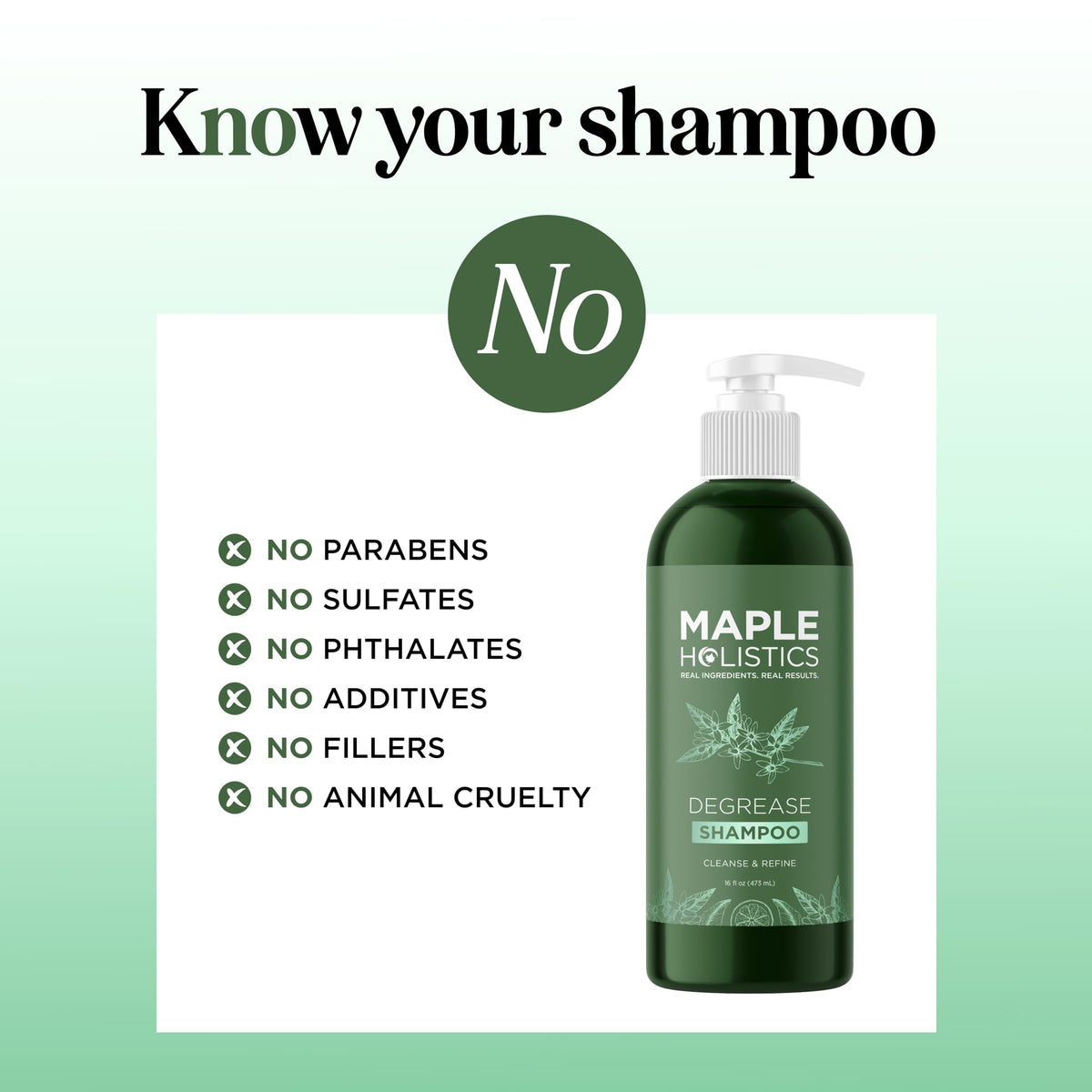 Maple Holistics Clarifying Shampoo texture on hand