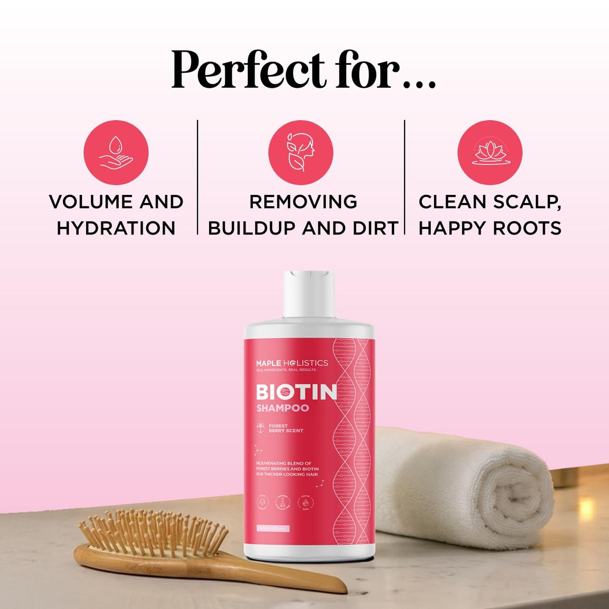 Maple Holistics Fruity Biotin Shampoo with rosemary and berries