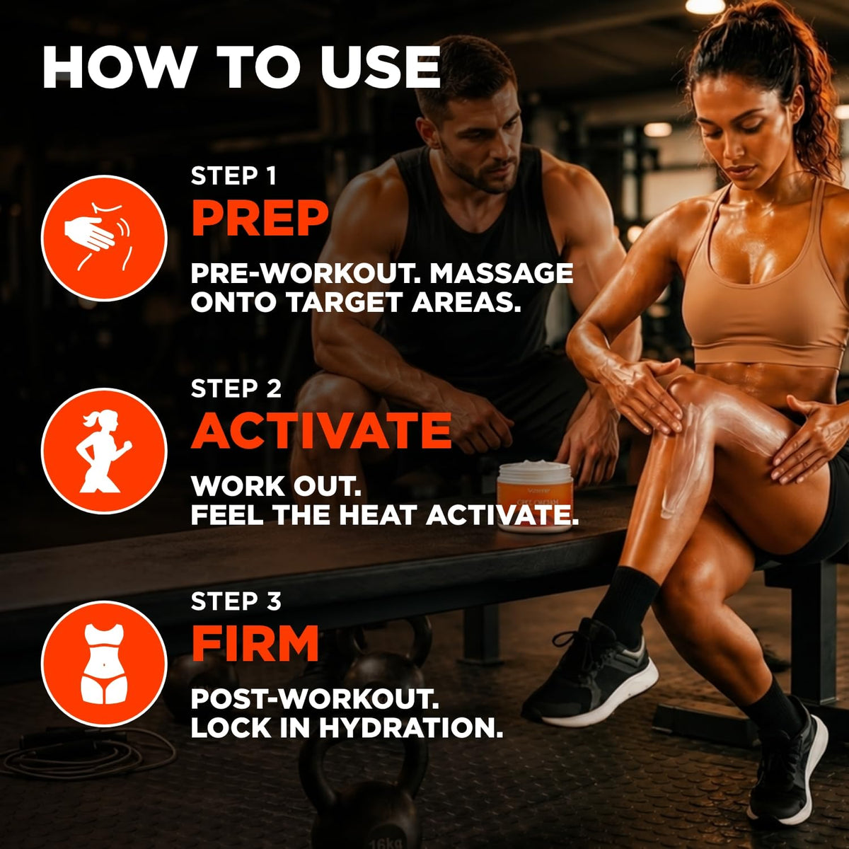 Maple Holistics Hot Firming Lotion with workout gear
