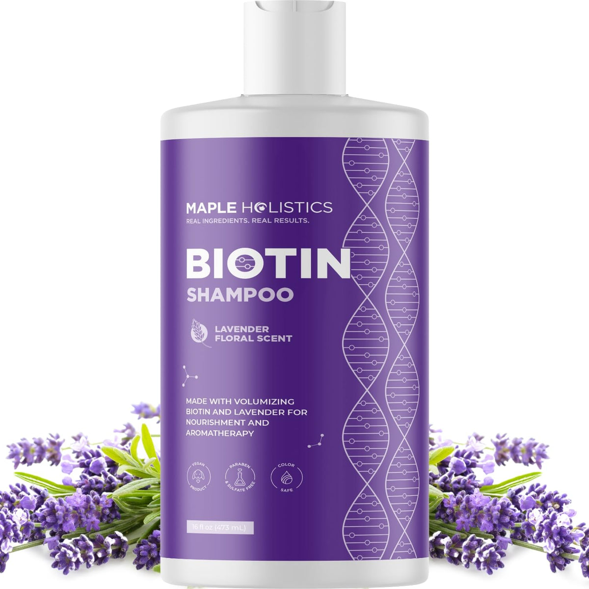 Maple Holistics Lavender Biotin Shampoo 16 Fl Oz front view