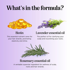 Maple Holistics Lavender Biotin Shampoo in a calming bathroom setting