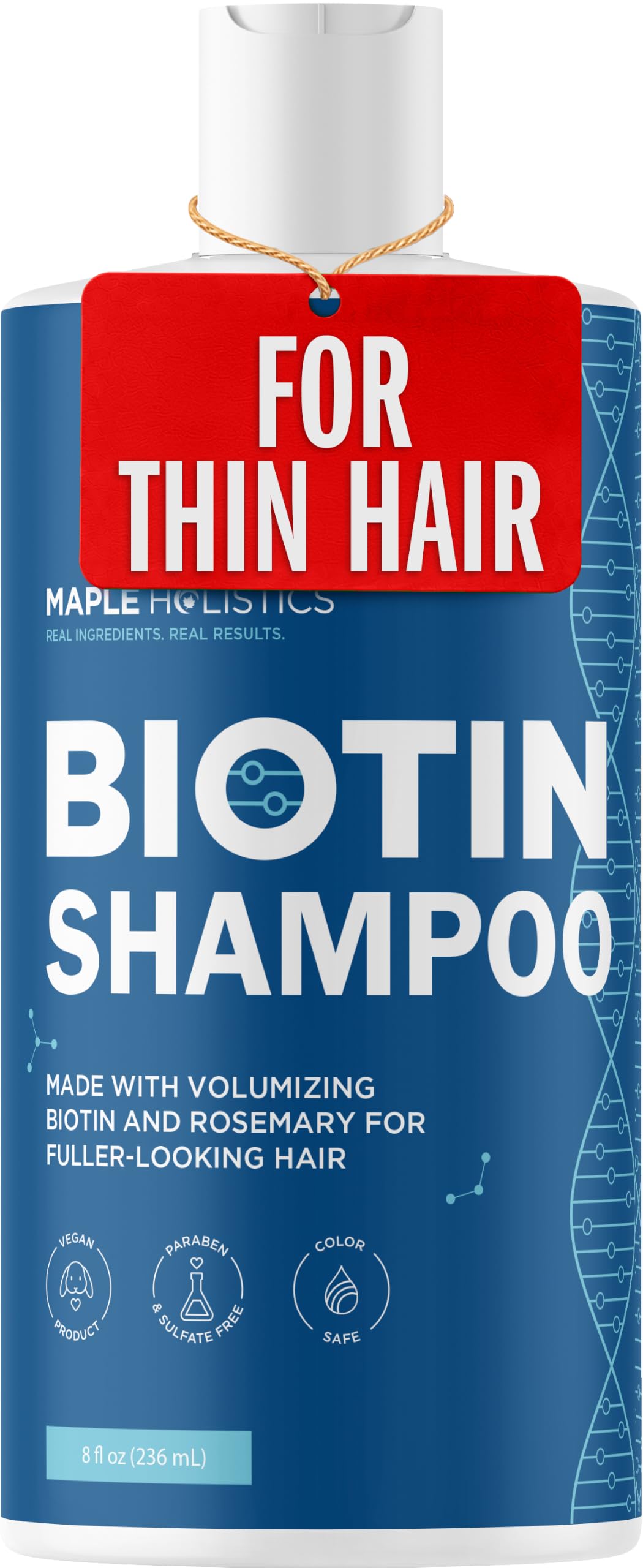 Maple Holistics Rosemary and Biotin Shampoo 8 Fl Oz front view