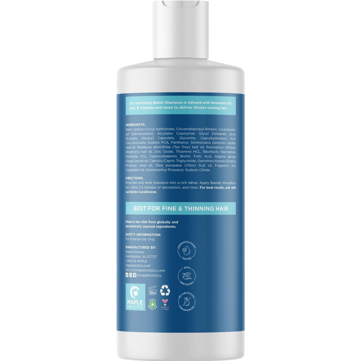 Maple Holistics Rosemary and Biotin Shampoo with coconut oil