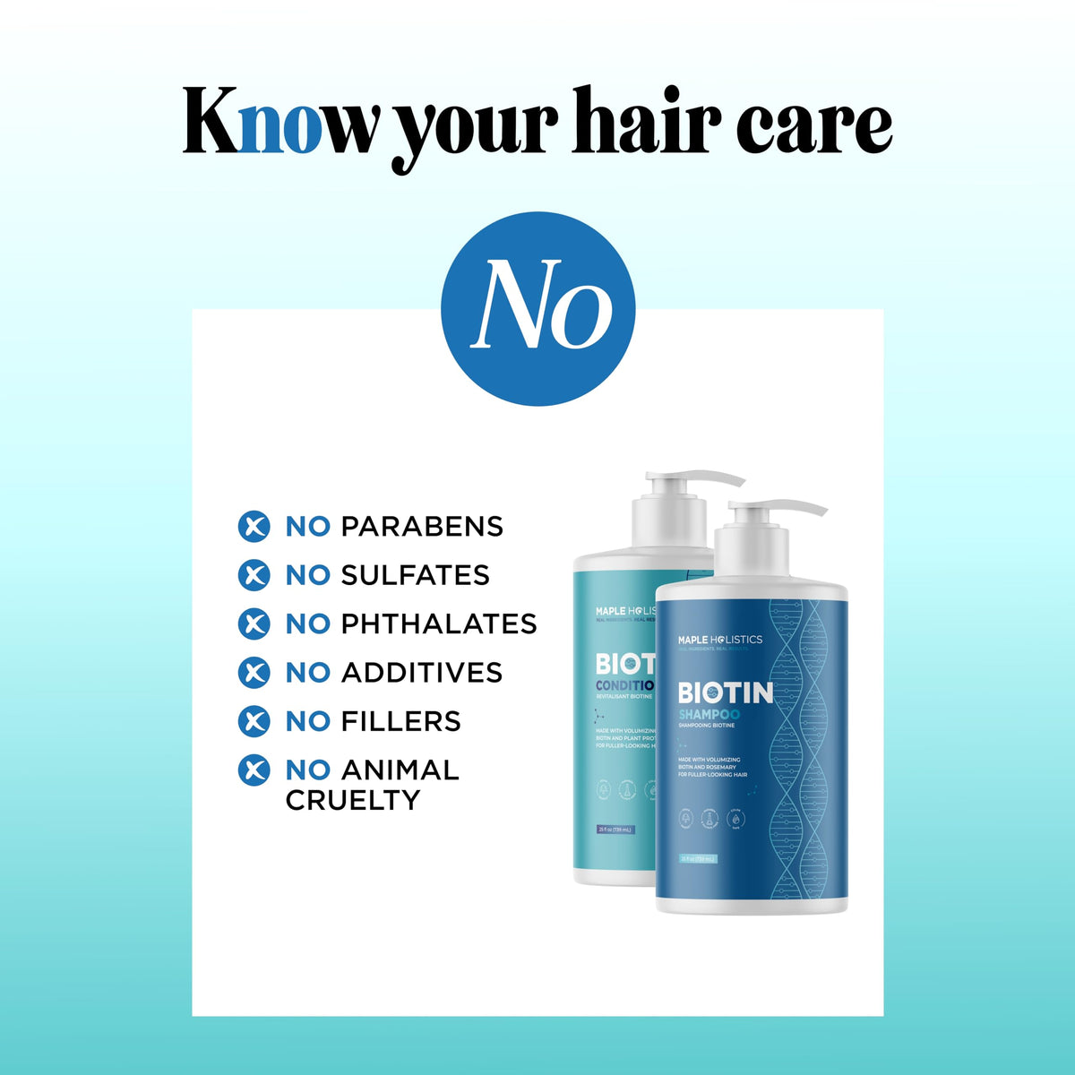 Maple Holistics Rosemary Biotin Shampoo and Conditioner Set packaging