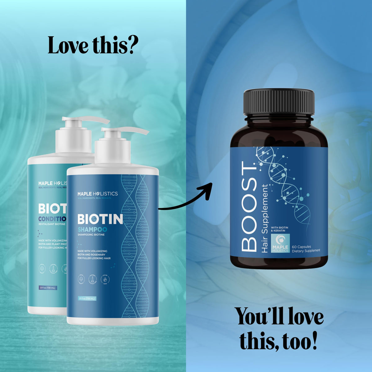 Maple Holistics Rosemary Biotin Shampoo close-up of texture