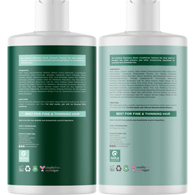 Maple Holistics shampoo and conditioner in a bathroom setting