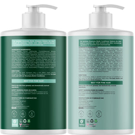 Maple Holistics shampoo and conditioner packaging details