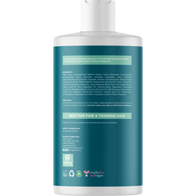 Maple Holistics shampoo back label showing natural ingredients