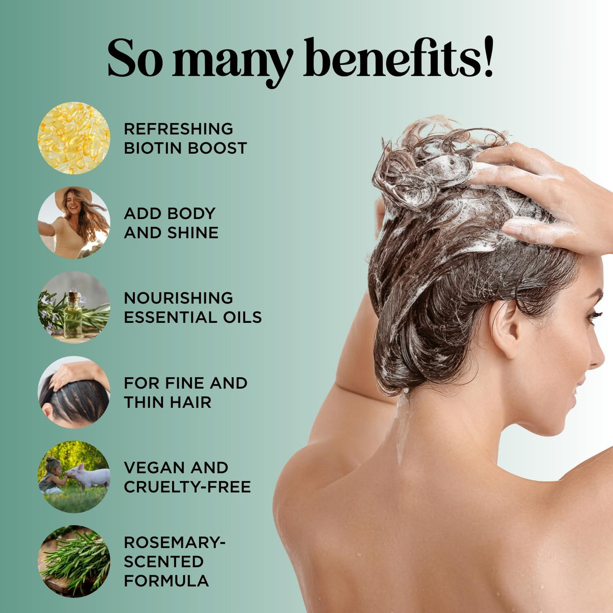 Maple Holistics shampoo bottle side view with label details