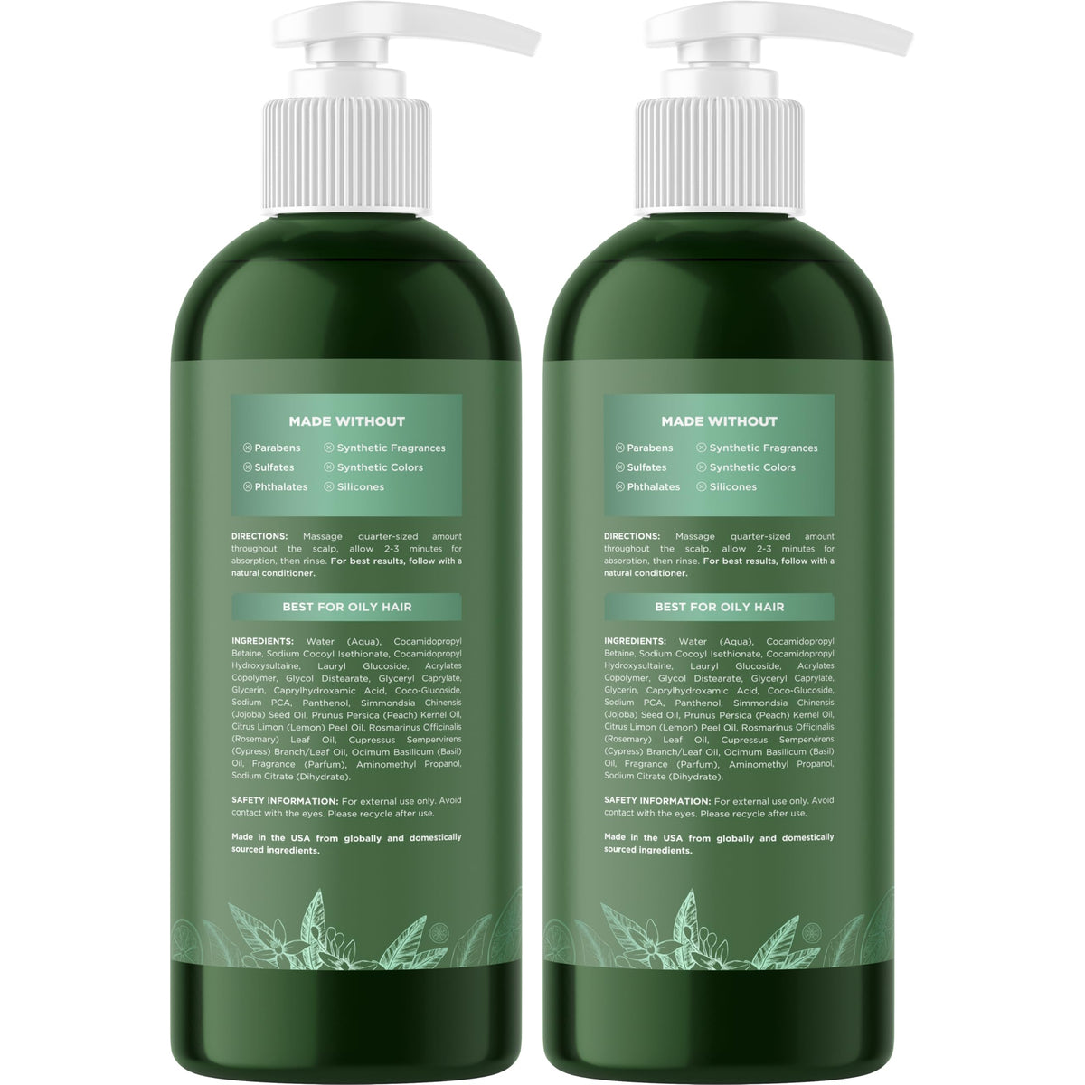 Maple Holistics shampoo bottle with a natural background